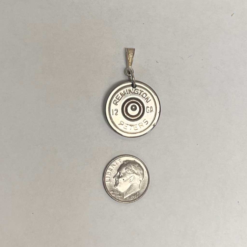12 Gauge Handmade Shell Pendant 24$